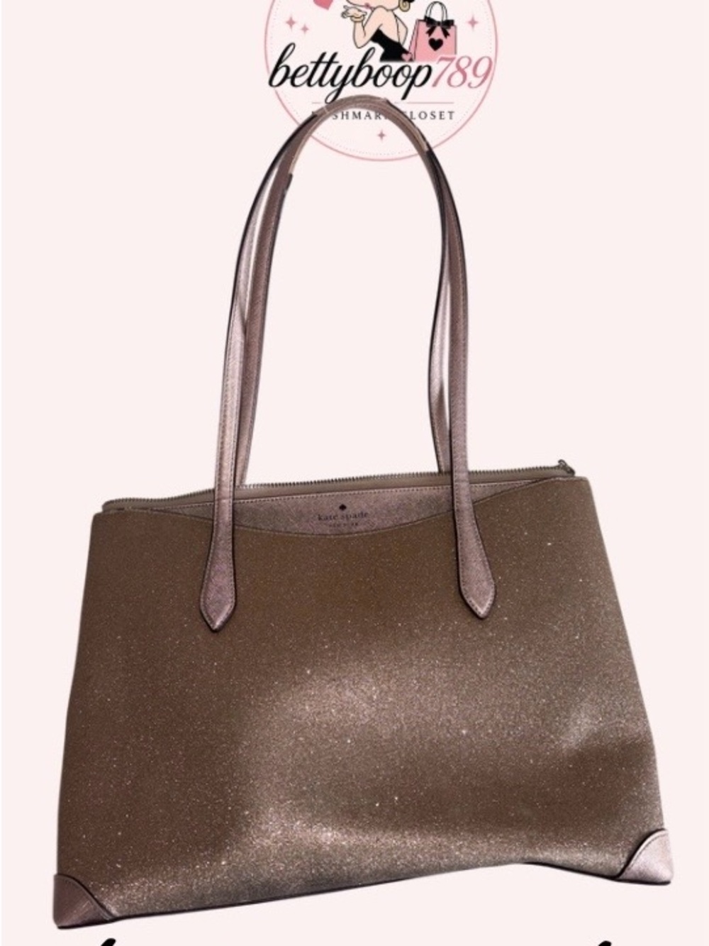 kate spade glitter tote bag